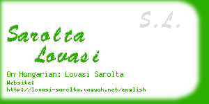 sarolta lovasi business card